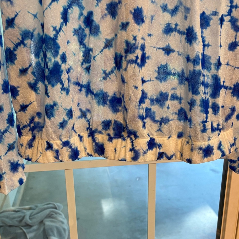 Luli Fama of Miami Beautiful Mess Gold Zipper Bomber Jacket Multicolor - Picture 7 of 7